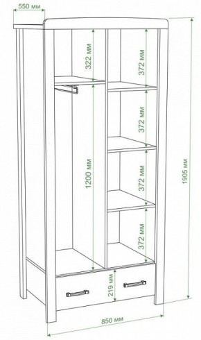 Шкаф платяной Бартоло Ш2Д в Снежинске - snezhinsk.mebel24.online | фото 2