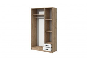 Шкаф распашной Эконом (Дуб крафт золотой/Белый текстурный) в Снежинске - snezhinsk.mebel24.online | фото 2