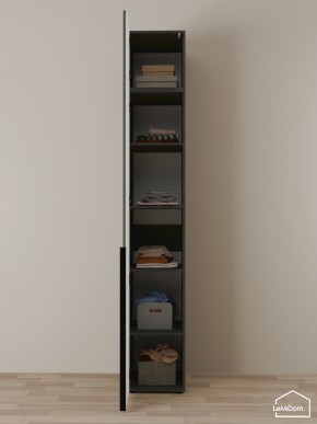 Шкаф с антресолью Linnea MHR-1A-2 2450х400х510 (Графит-М 11.1.25) в Снежинске - snezhinsk.mebel24.online | фото 4