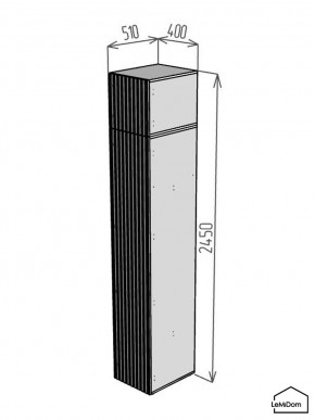 Шкаф с антресолью Linnea MHR-1A-3 2450х400х510 (Белый-М 11.1.2) в Снежинске - snezhinsk.mebel24.online | фото 2
