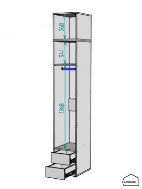 Шкаф с антресолью Linnea MHR-1A-3 2450х400х510 (Белый-М 11.1.2) в Снежинске - snezhinsk.mebel24.online | фото 3