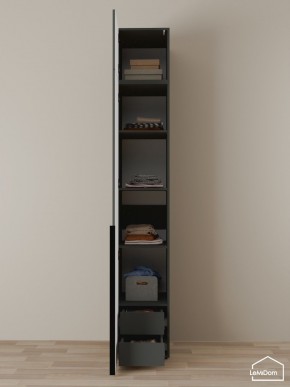 Шкаф с антресолью Linnea MHR-1A-4 2450х400х510 (Графит-М 11.1.25) в Снежинске - snezhinsk.mebel24.online | фото 4