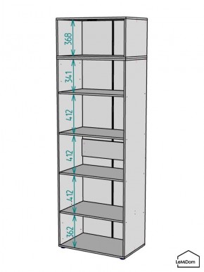 Шкаф с антресолью Linnea MHR-2A-2 2450х800х510 (Белый-М 11.1.2) в Снежинске - snezhinsk.mebel24.online | фото 3