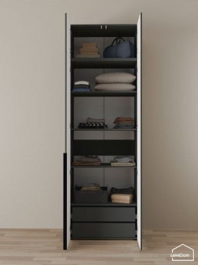 Шкаф с антресолью Linnea MHR-2A-3 2450х800х510 (Графит-М 11.1.25) в Снежинске - snezhinsk.mebel24.online | фото 5