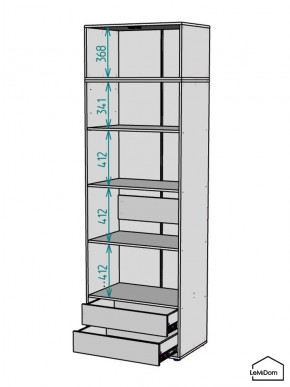 Шкаф с антресолью Linnea MHR-2A-4 2450х800х510 (ДВ-М 11.1.25) в Снежинске - snezhinsk.mebel24.online | фото 3