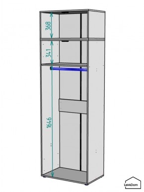 Шкаф с антресолью Linnea MHR-2POA-1 2450х800х510 (Белый-М 11.1.2) в Снежинске - snezhinsk.mebel24.online | фото 3
