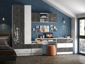ВЕГА NEW Позитив Шкаф (Бетон темный/белый) в Снежинске - snezhinsk.mebel24.online | фото 3
