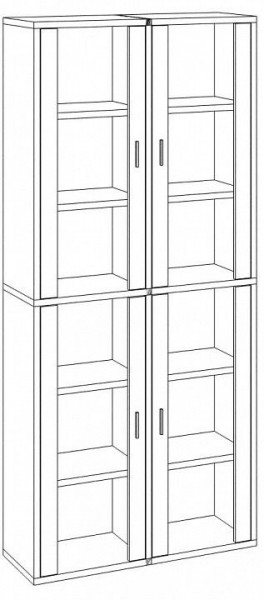 Шкаф-витрина Домино СУ(ш2в2)+4ФС в Снежинске - snezhinsk.mebel24.online | фото 2