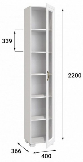 Шкаф-витрина Монблан МБ-22К со стеклом в Снежинске - snezhinsk.mebel24.online | фото 3