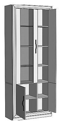 Шкаф-витрина Нобиле ШВтВ-ФСД-ФГК в Снежинске - snezhinsk.mebel24.online | фото 2