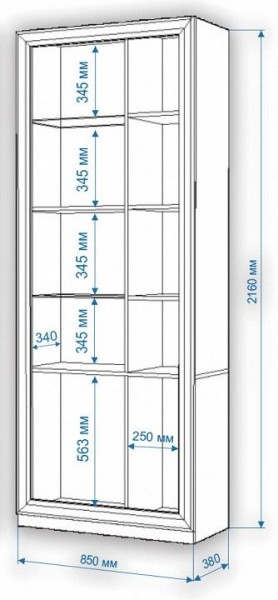 Шкаф-витрина Нобиле ШВтВ-ФСД-ФГК в Снежинске - snezhinsk.mebel24.online | фото 3