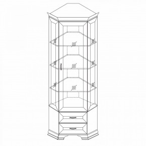 Шкаф-витрина угловой Сиена в Снежинске - snezhinsk.mebel24.online | фото 2