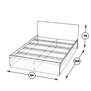 Стандарт Кровать 0800, цвет дуб сонома, ШхГхВ 83,5х203,5х70 см., сп.м. 800х2000 мм., без матраса, основание есть в Снежинске - snezhinsk.mebel24.online | фото 4