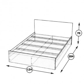 Стандарт Кровать 1200, цвет дуб сонома, ШхГхВ 123,5х203,5х70 см., сп.м. 1200х2000 мм., без матраса, основание есть в Снежинске - snezhinsk.mebel24.online | фото