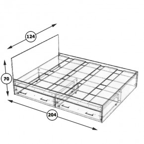 Стандарт Кровать с ящиками 1200, цвет дуб сонома, ШхГхВ 123,5х203,5х70 см., сп.м. 1200х2000 мм., без матраса, основание есть в Снежинске - snezhinsk.mebel24.online | фото 5
