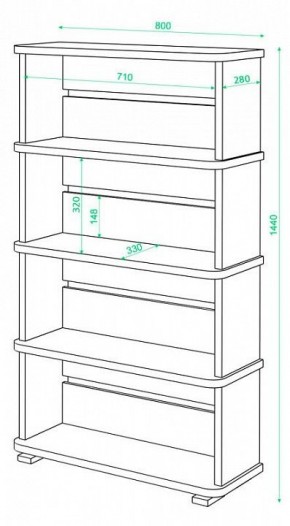 Стеллаж Домино СБ-25/4 в Снежинске - snezhinsk.mebel24.online | фото 3