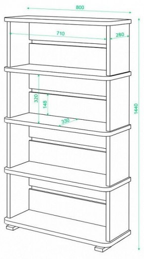 Стеллаж Домино СБ-25/4 в Снежинске - snezhinsk.mebel24.online | фото 2
