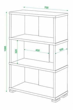 Стеллаж книжный Домино нельсон СБ-10_3 в Снежинске - snezhinsk.mebel24.online | фото 3