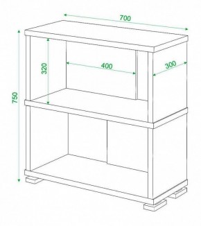 Стеллаж книжный Домино СБ-10_2 в Снежинске - snezhinsk.mebel24.online | фото 3