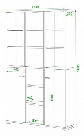 Стеллаж комбинированный Домино ПУ-40-6 в Снежинске - snezhinsk.mebel24.online | фото 2