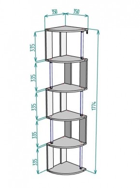 Стеллаж Maria S113-MA (Дуб Сонома) в Снежинске - snezhinsk.mebel24.online | фото 3