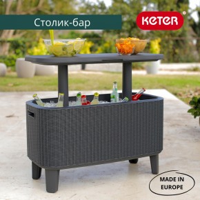Стол Беви Бар (Bevy Bar Large Cool Bar), графит в Снежинске - snezhinsk.mebel24.online | фото 1