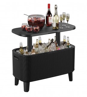Стол Беви Бар (Bevy Bar Large Cool Bar), графит в Снежинске - snezhinsk.mebel24.online | фото 3