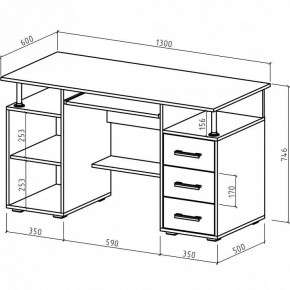 Стол компьютерный Амбер в Снежинске - snezhinsk.mebel24.online | фото 3