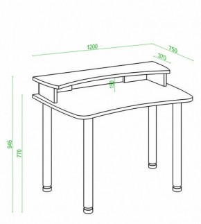 Стол компьютерный Домино Лайт СКЛ-Софт120МО+НКИЛ120 в Снежинске - snezhinsk.mebel24.online | фото 2