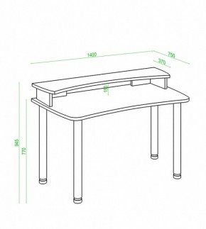 Стол компьютерный Домино Лайт СКЛ-Софт140МО+НКИЛ140 в Снежинске - snezhinsk.mebel24.online | фото 3