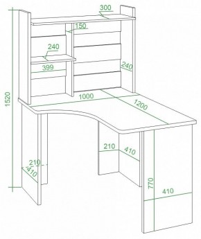 Стол компьютерный Домино Lite СКЛ-Угл120+НКЛ-100 в Снежинске - snezhinsk.mebel24.online | фото 3