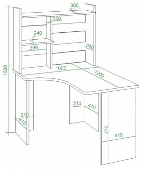 Стол компьютерный Домино Lite СКЛ-Угл120+НКЛ-100 в Снежинске - snezhinsk.mebel24.online | фото 2