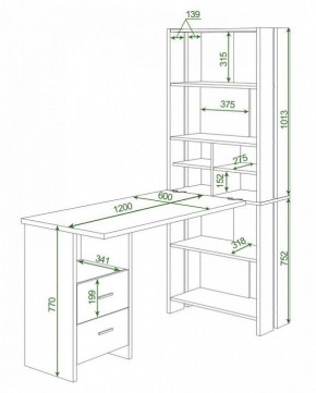 Стол компьютерный Домино Lite СТЛ-ОВ+С120Прям+ТЯЛ в Снежинске - snezhinsk.mebel24.online | фото 2