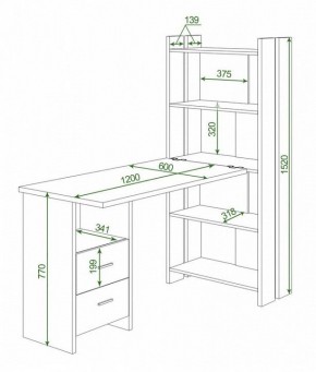 Стол компьютерный Домино Lite СТЛ-ОВ+С120Прям+ТЯЛ в Снежинске - snezhinsk.mebel24.online | фото 2