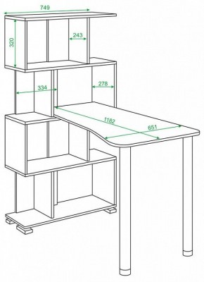 Стол компьютерный Домино СЛ-5-4СТ-2 в Снежинске - snezhinsk.mebel24.online | фото 2