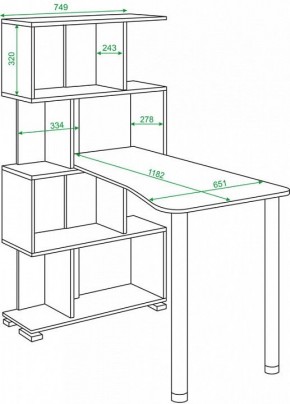 Стол компьютерный Домино СЛ-5-4СТ-2+БД+БЯ в Снежинске - snezhinsk.mebel24.online | фото 2