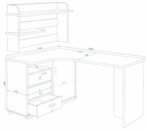 Стол компьютерный Домино СР-145 в Снежинске - snezhinsk.mebel24.online | фото 2