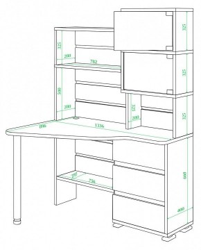 Стол компьютерный Домино СР-322 в Снежинске - snezhinsk.mebel24.online | фото 2