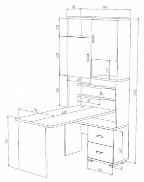 Стол компьютерный Домино СР-720/140 в Снежинске - snezhinsk.mebel24.online | фото 2