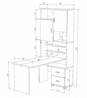 Стол компьютерный Домино СР-720/180 в Снежинске - snezhinsk.mebel24.online | фото 2