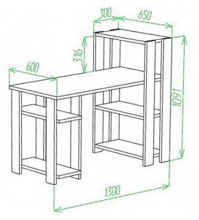 Стол компьютерный Slim СТН-110/130 в Снежинске - snezhinsk.mebel24.online | фото 2