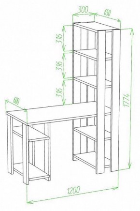 Стол компьютерный Slim СТН-180/120 в Снежинске - snezhinsk.mebel24.online | фото 2