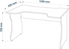 Стол компьютерный ВАРДИГ K1 120x82, антрацит/красный в Снежинске - snezhinsk.mebel24.online | фото 3