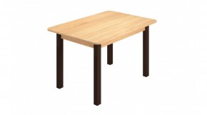 Стол ЛДСП (опоры черные) дуб сонома в Снежинске - snezhinsk.mebel24.online | фото