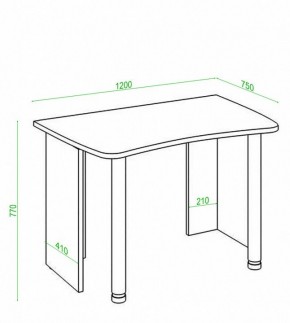 Стол офисный Домино Лайт СКЛ-Софт120 в Снежинске - snezhinsk.mebel24.online | фото 2