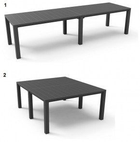 Стол раскладной Джули (Julie Double table 2 configurations) Графит в Снежинске - snezhinsk.mebel24.online | фото 1