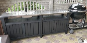 Столик для барбекю 415 Л (Unity Chef 415 L) графит в Снежинске - snezhinsk.mebel24.online | фото 1