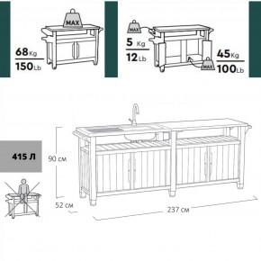 Столик для барбекю 415 Л (Unity Chef 415 L) графит в Снежинске - snezhinsk.mebel24.online | фото 2