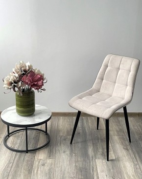 Стул CHIC HE622-01/ HE622-05 топленое молоко, ткань/ черный каркас М-City в Снежинске - snezhinsk.mebel24.online | фото 3