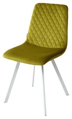 Стул DAIQUIRI BLUVEL-75 OLIVA / белый каркас, велюр М-City в Снежинске - snezhinsk.mebel24.online | фото 1